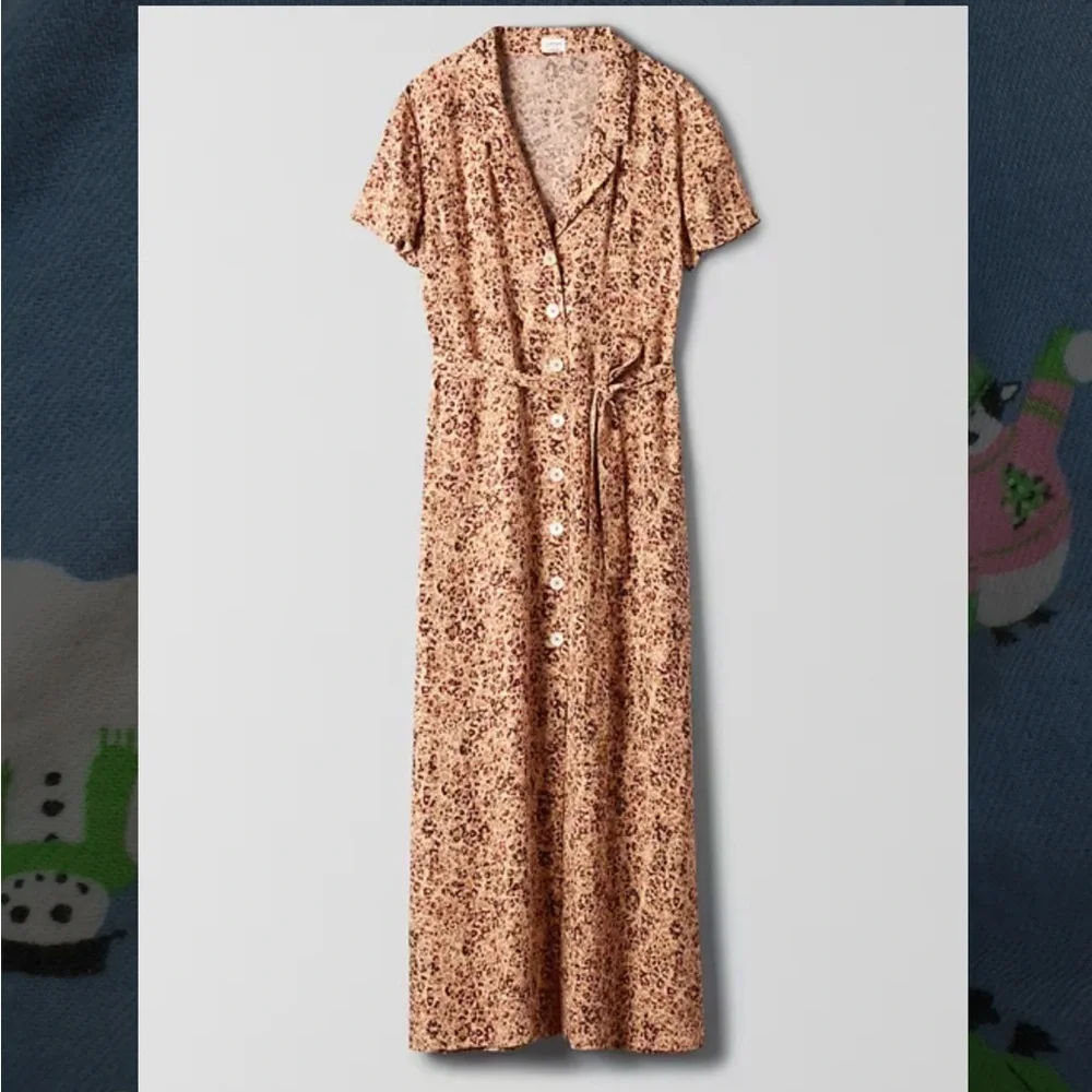 Aritzia cheetah leopard button up maxi shirt Dress XS - Picture 6 of 10